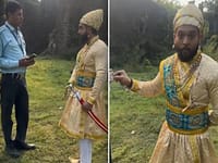 शिवरायांच्या वेशात तरुणाला हिंदी रक्षकाने हटकलं: ‘हिंदीत बोल’चा माज, युवकाने चांगलंच झापलं!