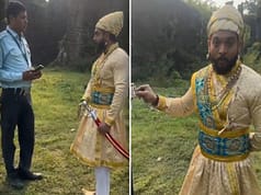 शिवरायांच्या वेशात तरुणाला हिंदी रक्षकाने हटकलं: ‘हिंदीत बोल’चा माज, युवकाने चांगलंच झापलं!