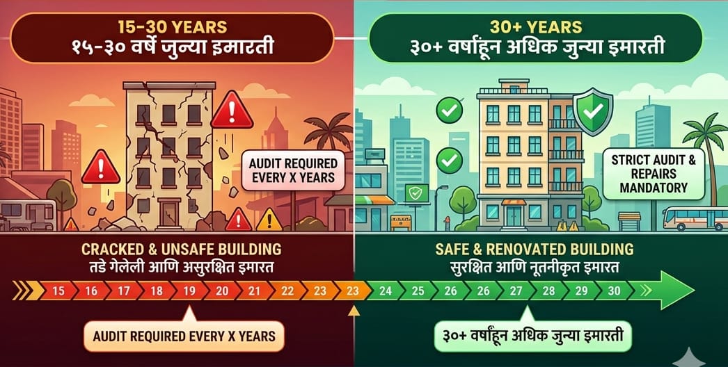 वसई-विरार महानगरपालिका क्षेत्रातील जुन्या इमारतींसाठी स्ट्रक्चरल ऑडिट अनिवार्य AI Generated Image